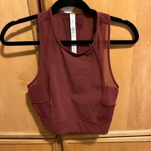 Lululemon Crop Tank / Burgundy Size 6